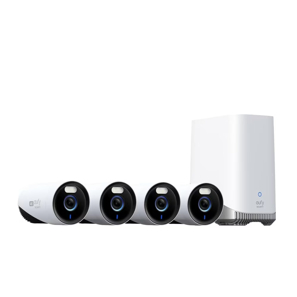 Kit supraveghere video wired Anker eufyCam E330 (Professional), Rezolutie 4K, AI, Supraveghere 24/7, HomeBase 3 + 4 camere video, Alb