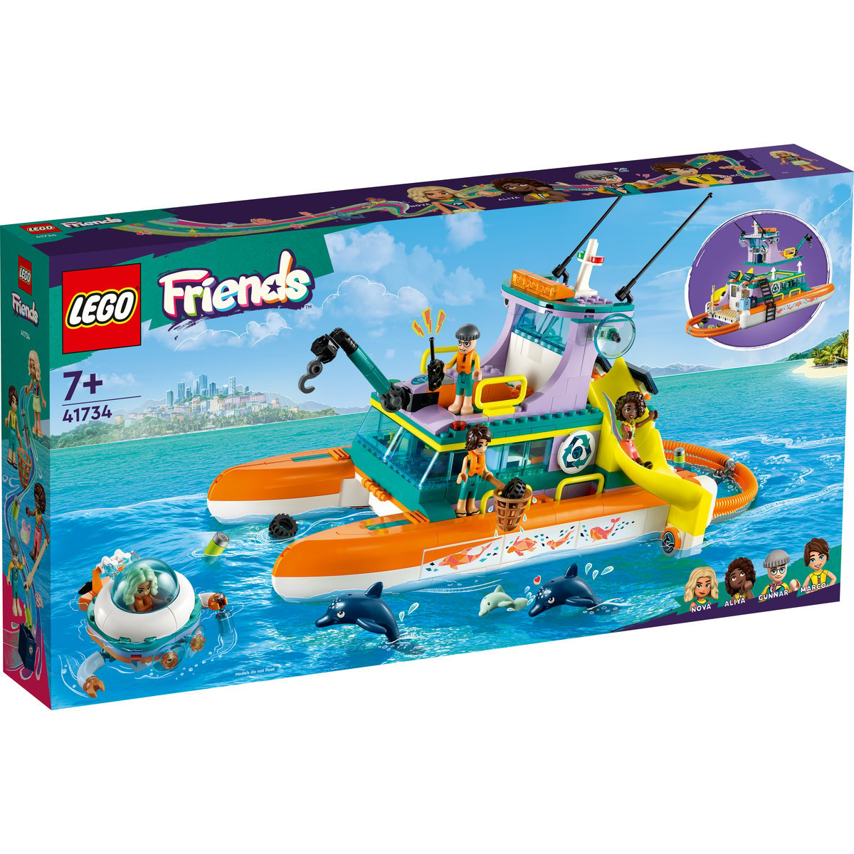LEGO Friends: Barca de salvare pe mare