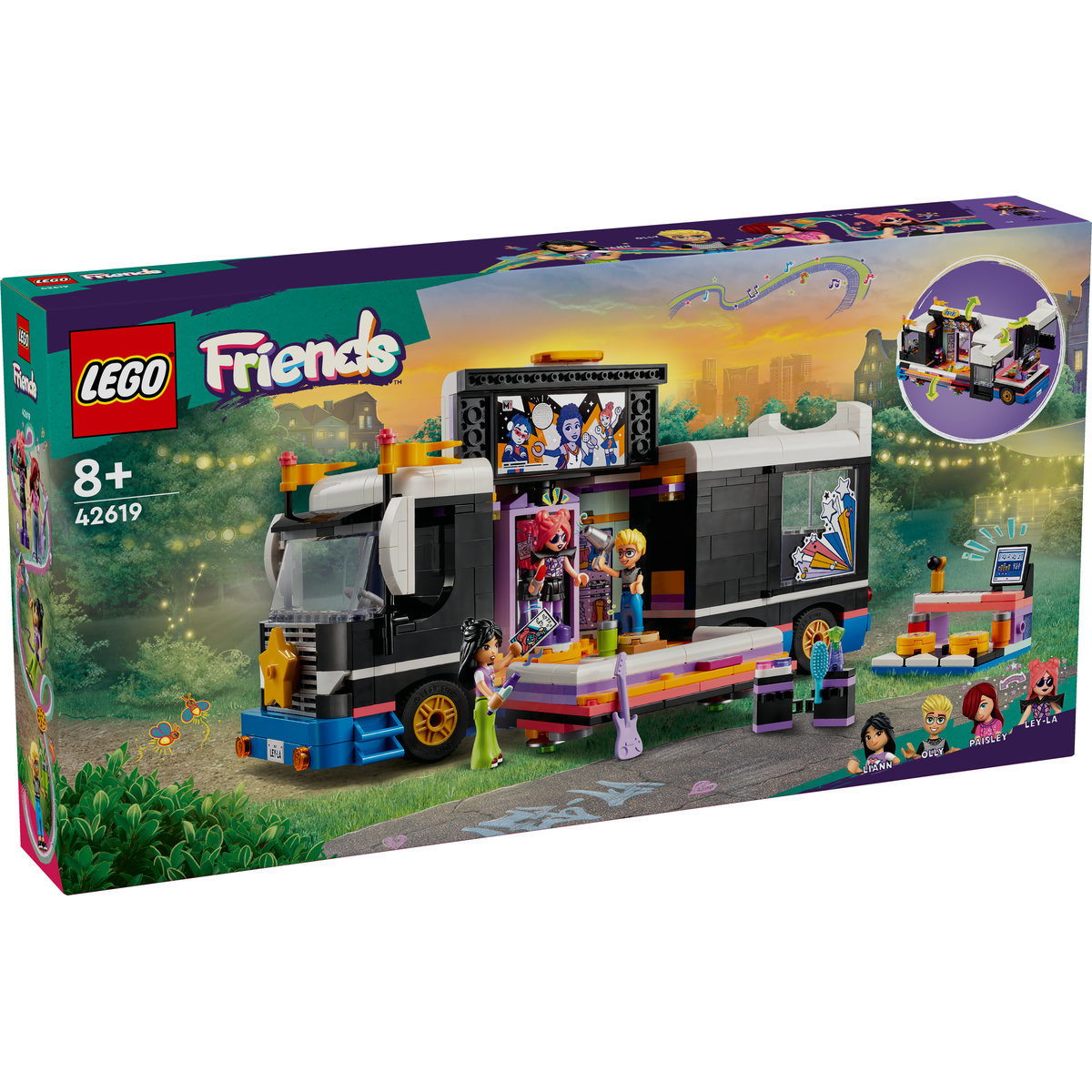 LEGO Friends: Autocar de turneu pentru staruri pop