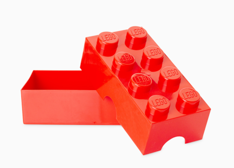 LEGO Recipiente alimentare: Cutie LEGO pentru sandwich rosu