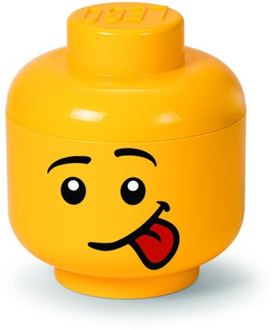 LEGO Cutii depozitare: Cutie depozitare S cap minifigurina LEGO - Silly