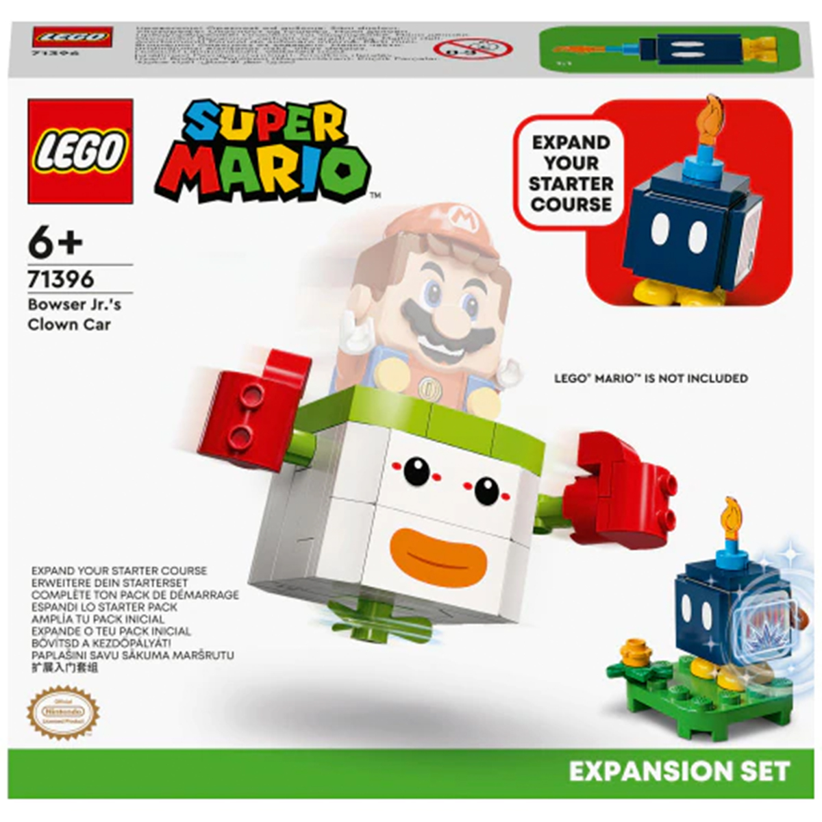 Lego® Super Mario: Set De Extindere - Masina De Clovni A Lui Bowser Jr. 84 Piese, 71396, Multicolor