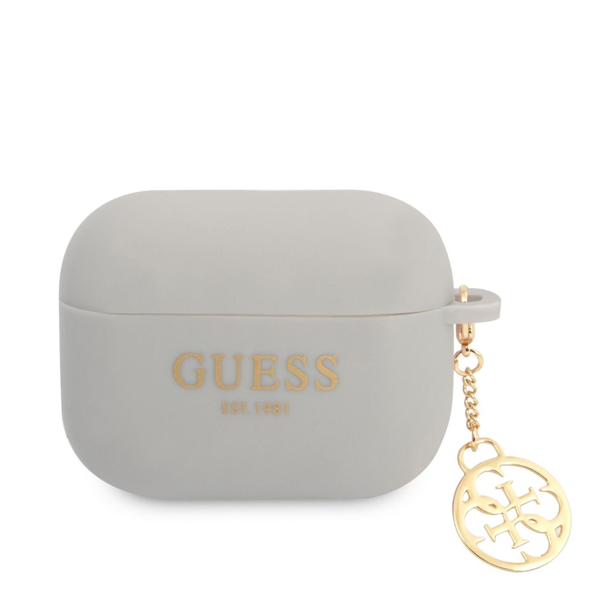 Husa Airpods Guess Pentru Airpods Pro, Charms, Silicon, Gri