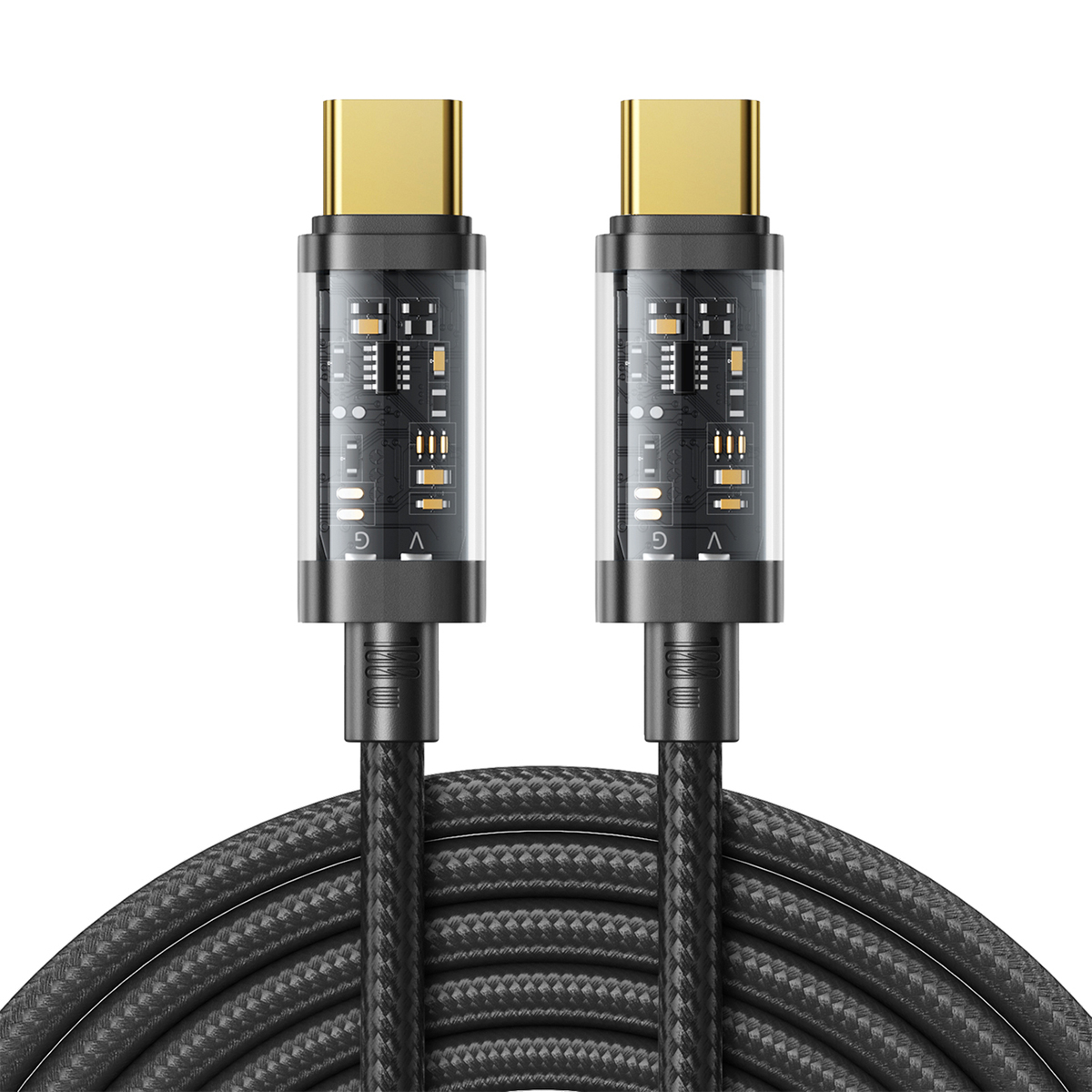Cablu de date Joyroom S-CC100A20, 2x USB Type-C, PD 100W, 2m, Negru (2M)