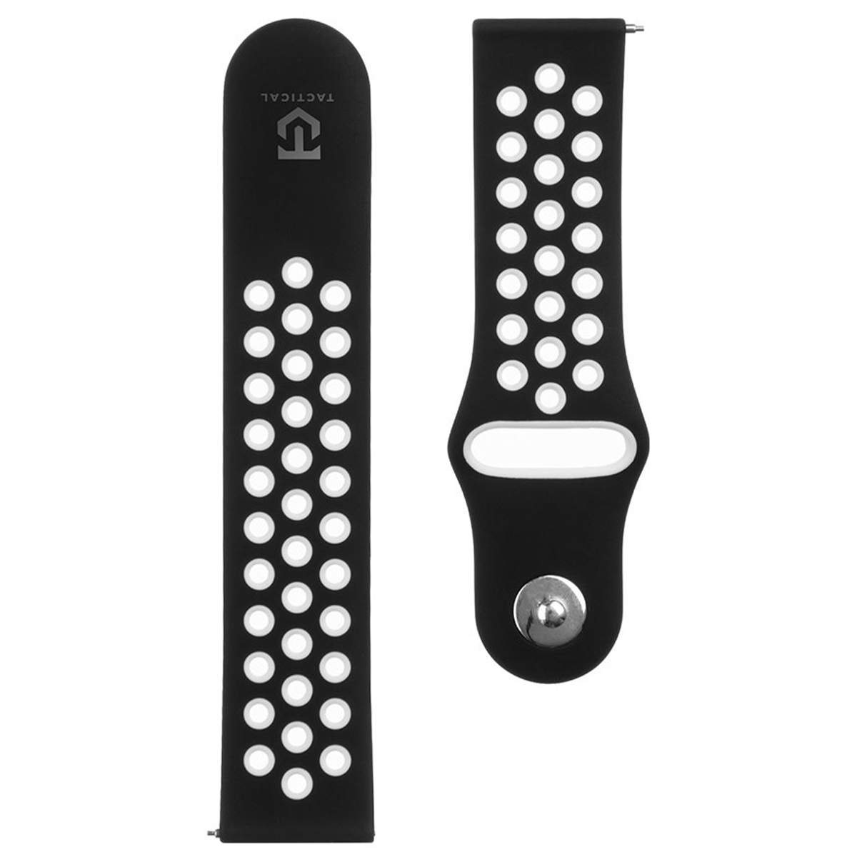 Curea Smartwatch Tactical, Silicon, Compatibila Cu Anumite Ceasuri De 22mm, Negru/alb