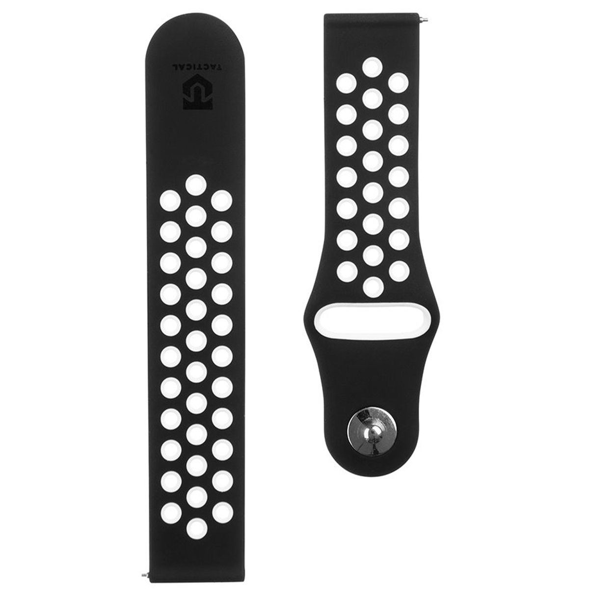 Curea Smartwatch Tactical, Silicon, Compatibila Cu Anumite Ceasuri De 20mm, Negru/alb
