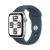 Smartwatch Apple Watch SE2 v2, GPS 44mm, Carcasa Aluminiu Argintie si Curea Sport Albastru Storm- M/L