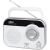 Radio portabil EVO Akai PR003A-410 cu tunner analogic AM/FM, Alb