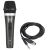 Microfon cu fir Akai, tip hipercardioid, burete integrat, Negru