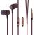 Casti In-Ear cu fir Akai Bambus Earbuds, Maro