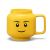LEGO Recipiente alimentare: Cana mare LEGO din ceramica, Cap de baiat