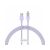 Cablu Baseus Explorer, USB la USB-C, 100W, 6A, Quick Charge, 1m, Violet