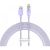 Cablu Baseus Explorer, USB la USB-C, 100W, 6A, Quick Charge, 2m, Violet