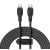 Cablu Baseus Pudding Series, Incarcare rapida, USB-C la USB-C, 100W, 2m, Negru