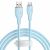 Cablu Baseus Pudding Series, USB la USB-C, 100W, Fast Charging, 2m, Albastru