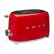 Prajitor de paine SMEG 2X2 50's Style, Rosu