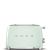 Prajitor de paine SMEG Toaster 2X2, 50's Style, TSF01PGEU, Verde