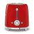 Prajitor de paine SMEG 2X4 50's Style, Rosu