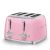 Prajitor de paine SMEG 4X4 50's Style, Roz