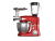 Robot de bucatarie Tesla KR600RA, 1000 W, 6 viteze, bol inox 5 L, masina de tocat+blender, Rosu