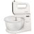 Mixer cu bol Philips Viva Collection Hr3745/00, 450 W, Bol Actionare Automata, 5 Viteze, Functie Turbo, Alb/Gri