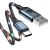 Cablu de date, Joyroom, USB-Type-C, 2.4A, 1.2m, Led-uri aprinse pe ritmul muzicii, S-1230N16, Gri