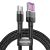Cablu de date Baseus, CATKLF-PG1, USB/Type-C, Huawei Super Charge , QC 3.0, 5A , 1m, Snur acoperit cu nailon, Negru/Gri