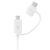 Cablu de date Samsung Combo, Type-C si Micro USB, EP-DG930DWEGWW, Alb