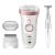 Epilator Braun Silk Epil 9 9/890 SensoSmart, Micro-Grip, Wet & Dry, 40 pensete, 2 viteze, cap de ras, Alb/Roz