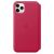 Husa de protectie telefon Apple pentru Apple iPhone 11 Pro Max, Cu deschidere laterala din piele, Raspberry