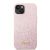 Husa telefon Guess pentru iPhone 14, Glitter Flakes Metal Logo, Plastic, Roz