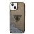 Husa de protectie telefon Guess pentru iPhone 14, Liquid Glitter and Triangle Logo, Plastic, Negru