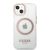 Husa telefon Guess, Transparent MagSafe pentru Apple iPhone 13, Plastic, Roz