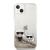 Husa telefon Karl Lagerfeld pentru iPhone 14 Plus, Liquid Glitter Karl and Choupette, Plastic, Auriu