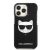 Husa de protectie telefon Karl Lagerfeld, Choupette Head Case pentru Apple iPhone 13 Pro, Negru