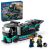 LEGO City: Masina de curse si camion transportator de masini 60406, 328 piese