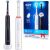 Set 2 x Periuta de dinti electrica Oral-B Pro 3 Cross Action, Curatare 3D, 3 programe, 1 incarcator, Negru/Alb