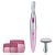 Trimmer Braun Silk Epil FG1100 3 in 1, 4 accesorii, Saculet pentru voiaj, Roz