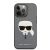 Husa telefon Karl Lagerfeld pentru iPhone 13 Pro, Saffiano Karl Head, KLHCP13LSAKHSL, Piele ecologica, Silver