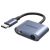 Adaptor audio Ugreen, USB Type-C / USB Type-C PD QC + mini mufa de 3,5 mm, Gri