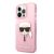 Husa telefon Karl Lagerfeld pentru iPhone 13 Pro, Karl Head Full Glitter, KLHCP13LKHTUGLP, Plastic, Pink