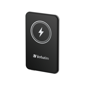 Baterie portabila Verbatim 5.000mAh Charge'n'Go Magnetic Wireless, Negru