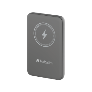 Baterie portabila Verbatim 10.000mAh Charge'n'Go Magnetic Wireless, Gri
