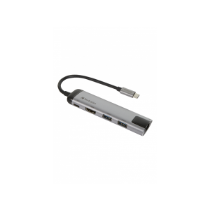 Hub multiport Verbatim USB-C, HDMI, Gigabit Eth