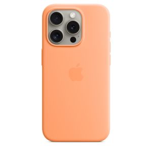 Husa de protectie Apple pentru Apple iPhone 15 Pro din Silicon cu MagSafe, Portocaliu Sorbet