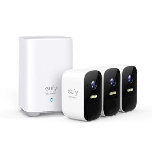 Kit supraveghere video Anker Eufy 2C Set Home Base + 3 Camere Video Wireless, Gri/alb