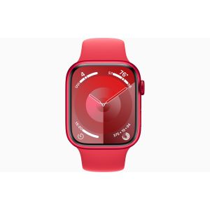 Smartwatch Apple Watch S9 Cellular, 45mm, Carcasa Aluminiu Rosie si Curea Sport Rosie, M/L