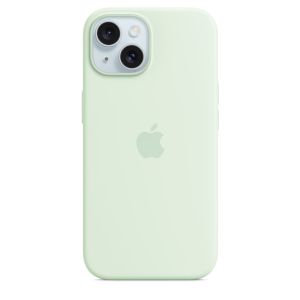 Husa de protectie Apple pentru Apple iPhone 15 din Silicon cu MagSafe, Verde Soft Mint