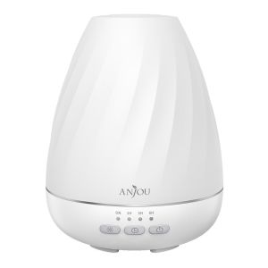 Difuzor aroma terapie Anjou ADA003 cu LED, 12W, 200ml, auto oprire, Alb