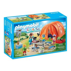 Jucarie Playmobil Family Fun, Cort camping, 70089, Multicolor